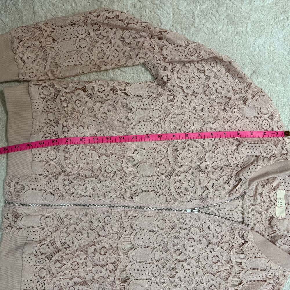 ELODIE Lace Full-zip Blush Pink‎ Jacket - Picture 4 of 7